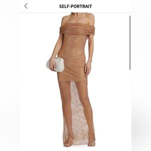 Self portrait rhinestone beaded sparkly maxi dress US SIZE 2 BRAND NEW W/TAGS